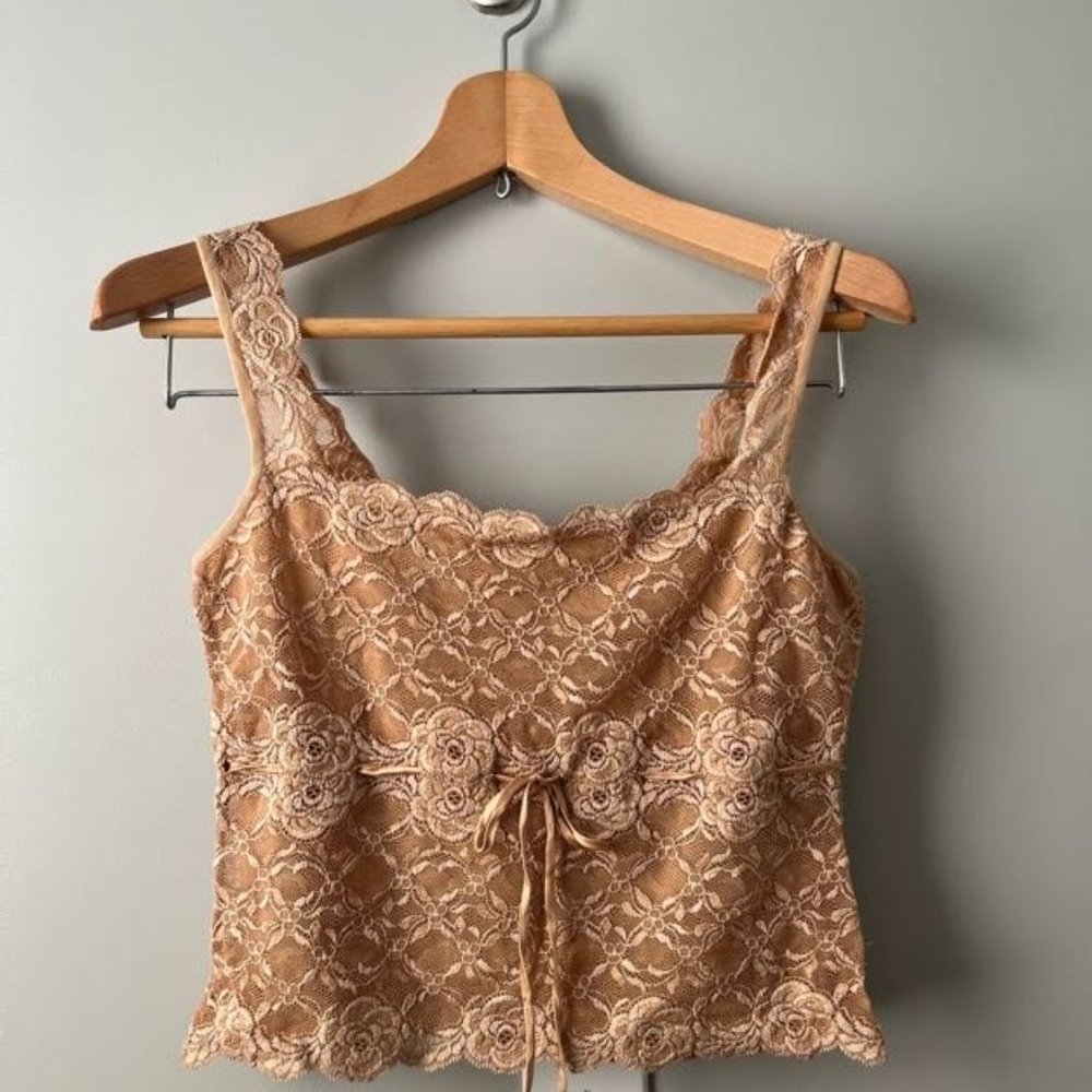 French Designer Lace Top | Leigh Bantivoglio | Cami Crop Vintage Floral